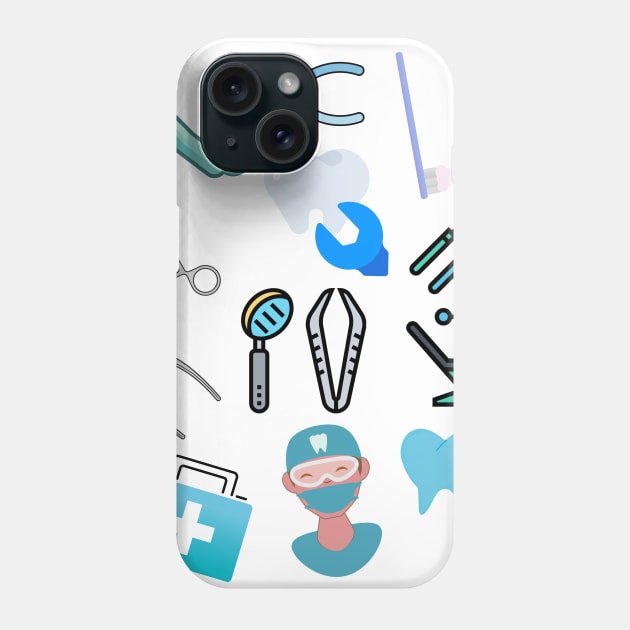 Dentists do it better - Tooth pattern Phone Case by OrionBlue