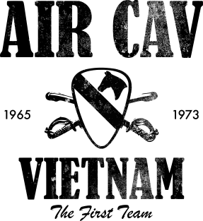 Air Cav Vietnam - The First Team (subdued) (distressed) Magnet