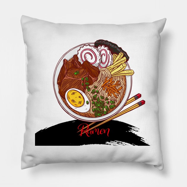 Delicious Ramen Pillow by Blazedfalcon