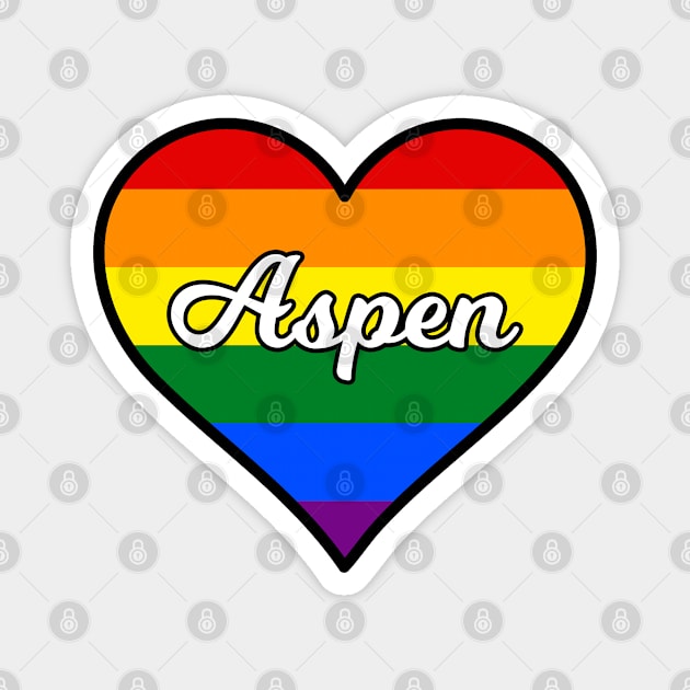 Aspen Colorado Gay Pride Heart Magnet by fearcity
