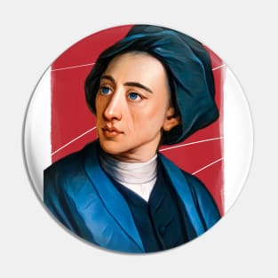 English Poet Alexander Pope illustration Pin