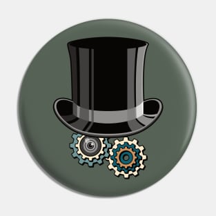 Victorian Mechanical Top Hat (Steampunk) Pin