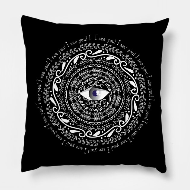 The Eye on the Mandala Pillow by emma17