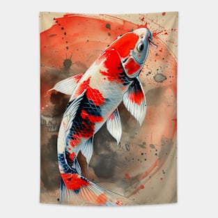 Koi Pond: Showa Sanshoku Koi captivating in their endless variety Tapestry