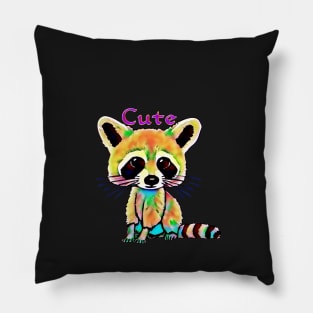 Cute Raccoon Pillow