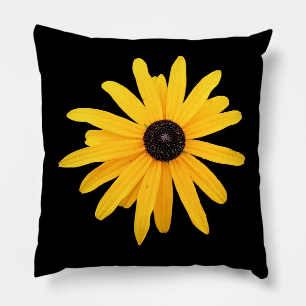 Yellow Flower Floral Photo Cutout Pillow by ellenhenryart