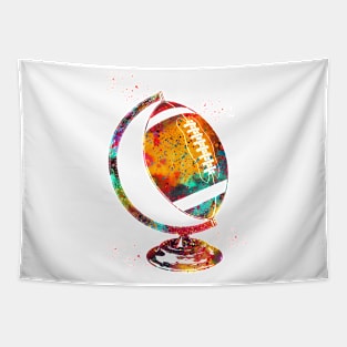 American Football Globe Tapestry