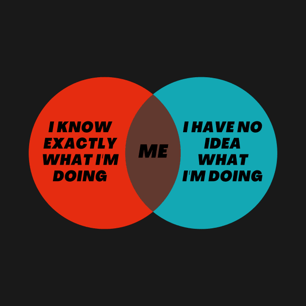 Funny Venn Diagram of Me I know exactly what I’m doing - I have no idea what I’m doing by Jean-Claude Venn-Diagram