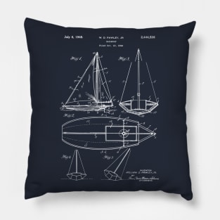 Patent Print Sailboat 1947 Pillow