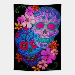 Flower Skulls Tapestry