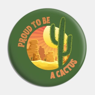 A proud cactus alone in the desert Pin