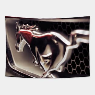 ford mustang, macro logo Tapestry