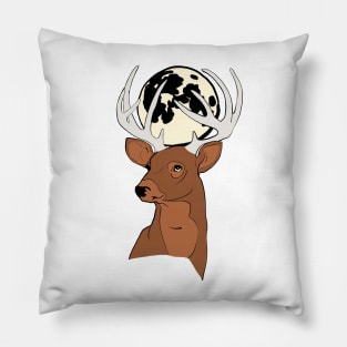 Full moon deer Pillow