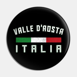 Valle d'Aosta Italia / Italy Region Typography Design Pin