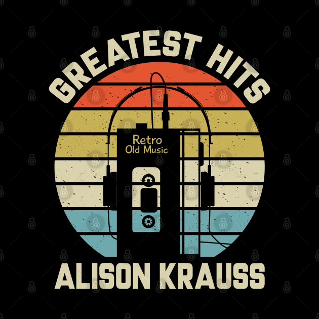 Greatest Hits Alison Retro Walkman Krauss Vintage Art by Dinosaur Mask Store