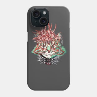 Fluffy Punk Cat Phone Case