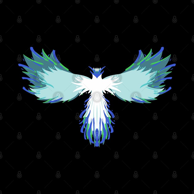 Blue Multicolour Phoenix by Phoenix Custome