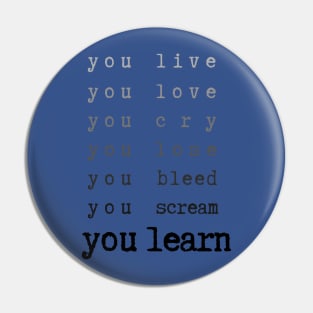 You Learn - Jagged Little Pill Pin