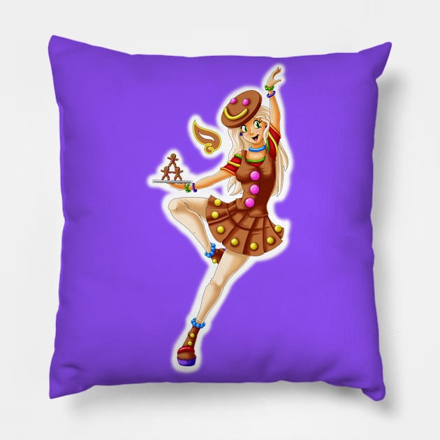 Gingerbread - Sweet Fairies Pillow by Louisalulu Arts