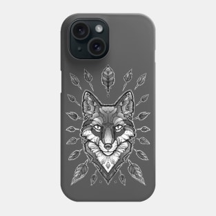 geometric silver fox Phone Case