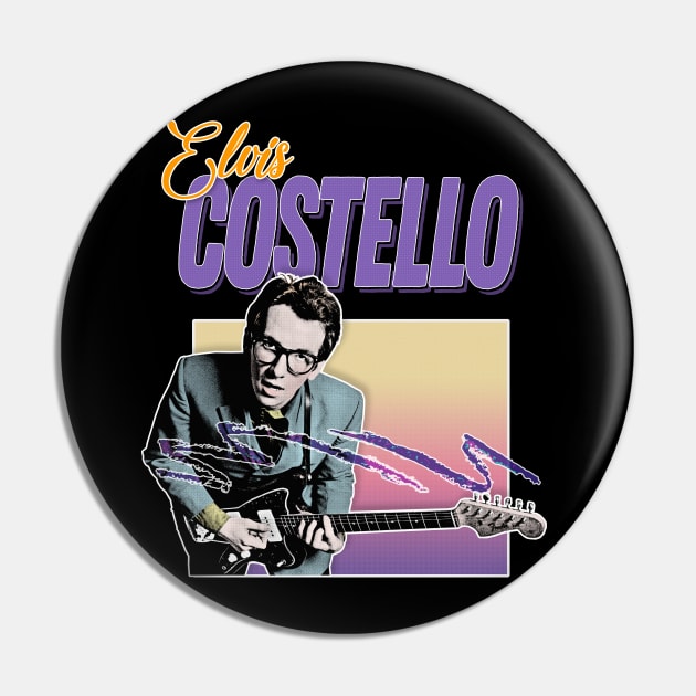Elvis Costello / 80s Style Aesthetic Design Pin by DankFutura