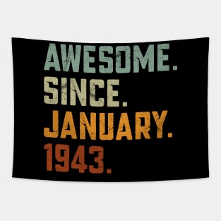 Awesome Since 1943 birthday Tapestry