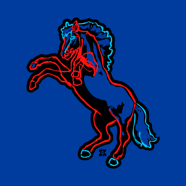 Neon Horse by Hazzah