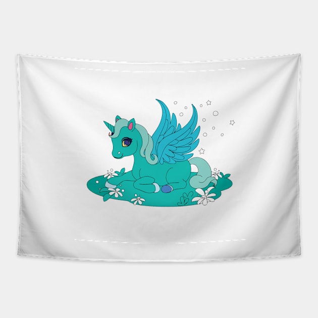 Unicorns 079 (Style:3) Tapestry by luminousstore