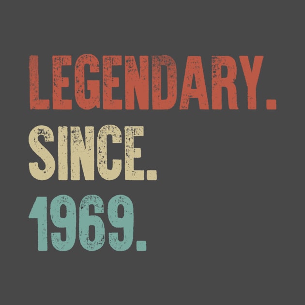 Retro Vintage 50th Birthday Legendary Since 1969 by DutchTees