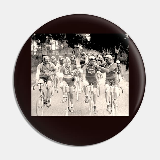 Tour De France Vintage Bicycle Racing Photo Print Pin by posterbobs