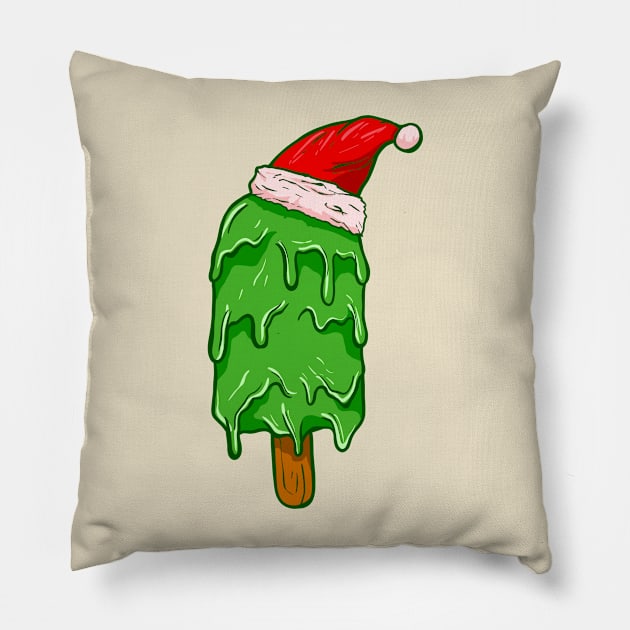 Santa Hat Ice Cream Pillow by yogisnanda