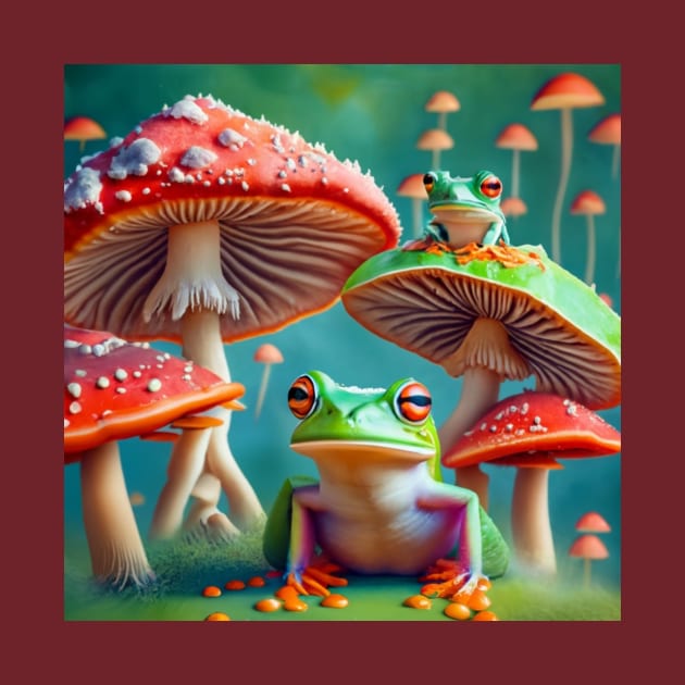 Magical Frogs and Mushrooms by JimDeFazioPhotography