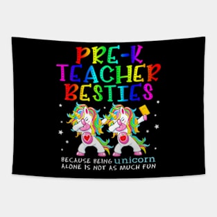 Pre-K Teacher Besties Teacher's Day Best Friend Tapestry