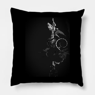 Rodile (bw cartoon) Pillow