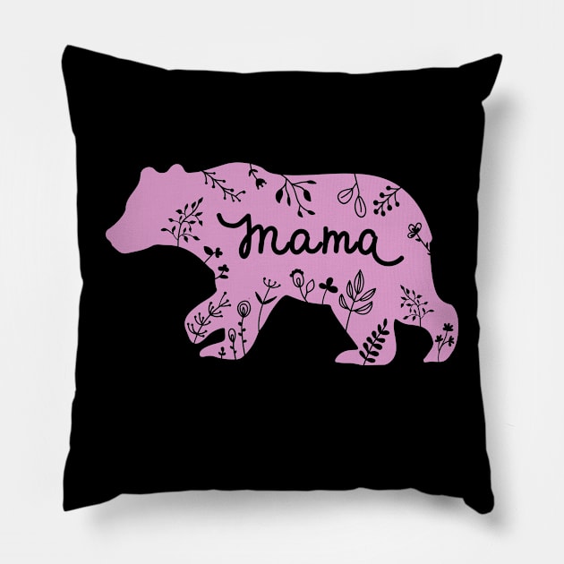 Womens Best mama bear ever Mother's Day, Mom, Mami! family mothers day Pillow by Emouran