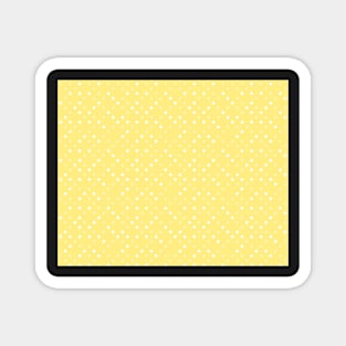 Yellow White Polka Dots Cute Pattern Magnet