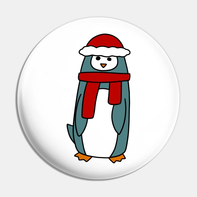 Tall Winter Penguin Pin by saradaboru