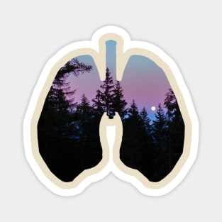 Night Jungle Lungs design Magnet