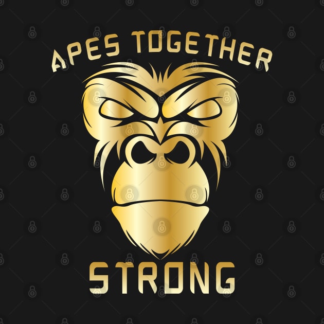 Apes Together Strong Gme Amc Ape Gorilla To the moon by JayD World