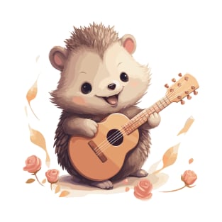 Hedgehog Playing Guitar T-Shirt