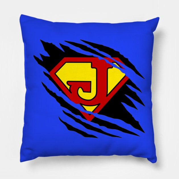 Super J Claw Mark Pillow by NextLevelDesignz