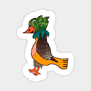 pixel weird lizard head bird Magnet