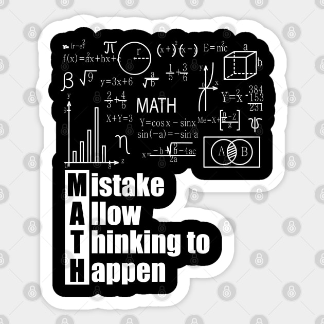 Math Acronym - Mistake allow thinking to happen' Men's Zip Hoodie