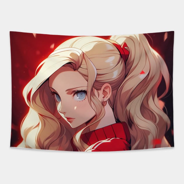 ann takamaki Tapestry by WabiSabi Wonders