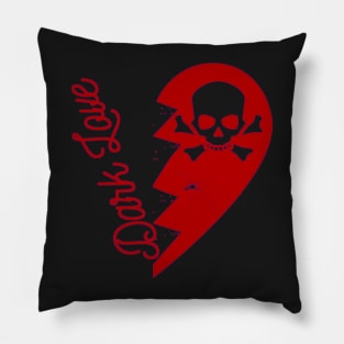 Dangerous love. Art inspired by Gothic culture Pillow