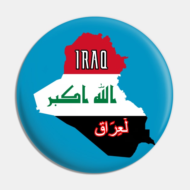 Iraq map & flag Pin by Travellers