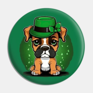 Boxer St. Patrick's Day Pin
