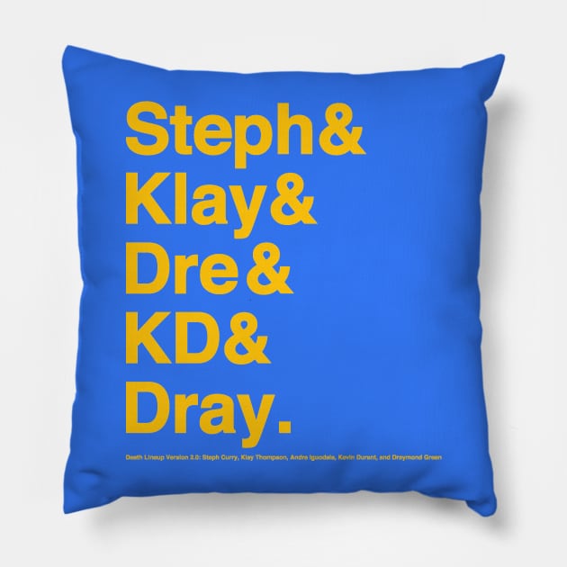 Death Lineup Version 2.0 Pillow by huckblade