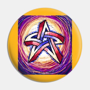 dancing Inter-dimensional Star Electric Rainbow Pin