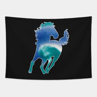 Horse Wave Watercolor Tapestry